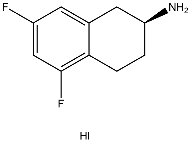 (S)-5,7-difluoro-1,2,3,4-tetrahydronaphthalen-2-amine hydriodide 구조식 이미지