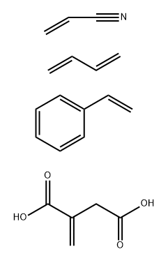 Butanedioic acid, methylene-, polymer with 1,3-butadiene, ethenylbenzene and 2-propenenitrile Structure