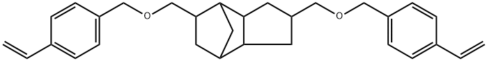 2,5-bis[[(4-ethenylphenyl)methoxy]methyl]octahydro-?4,7-methano-1H-indene 구조식 이미지