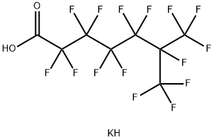 Heptanoic acid, 2,2,3,3,4,4,5,5,6,7,7,7-dodecafluoro-6-(trifluoromethyl)-, potassium salt (1:1) Structure