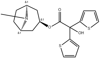 (1R,3r,5S)-8-methyl-8-azabicyclo[3.2.1]octan-3-yl 2-hydroxy-2,2-di(thiophen -2-yl)acetate Structure