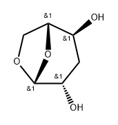 .beta.-D-arabino-Hexopyranose, 1,6-anhydro-3-deoxy- Structure