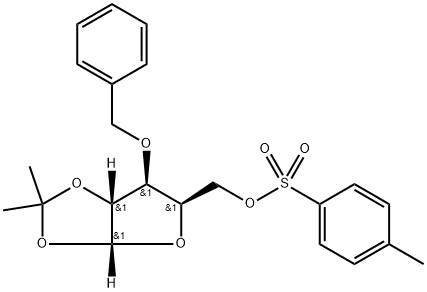 1-O,2-O-이소프로필리덴-3-O-벤질-5-O-토실-α-D-자일로푸라노스 구조식 이미지