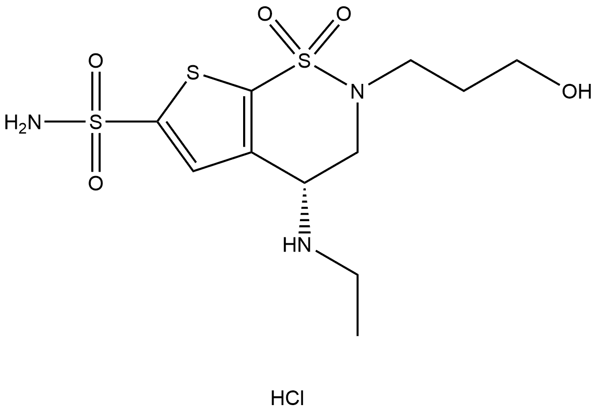 O-desmethyl Brinzolamide (hydrochloride) Structure