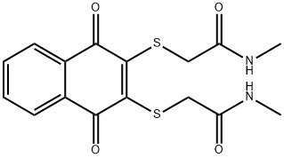 Acetamide, 2,2-(1,4-dihydro-1,4-dioxo-2,3-naphthalenediyl)bis(thio)bisN-methyl- Structure