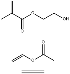 2-프로펜산,2-메틸-,2-하이드록시에틸에스테르,에텐및에테닐아세테이트중합체 구조식 이미지