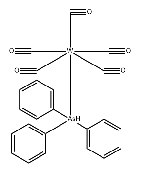 텅스텐,펜타카르보닐(트리페닐아르신)-(OC-6-22)- 구조식 이미지