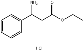 Benzenepropanoic acid, β-amino-, ethyl ester, hydrochloride (1:1) 구조식 이미지