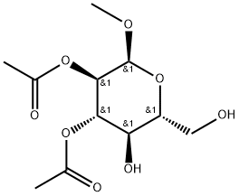 Methyl 2,3-di-O-acetyl-α-D-glucopyranoside 구조식 이미지