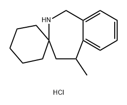 5-Methyl-1,2,4,5-tetrahydrospiro[2-benzazepine-3,1′-cyclohexane], HCl Structure