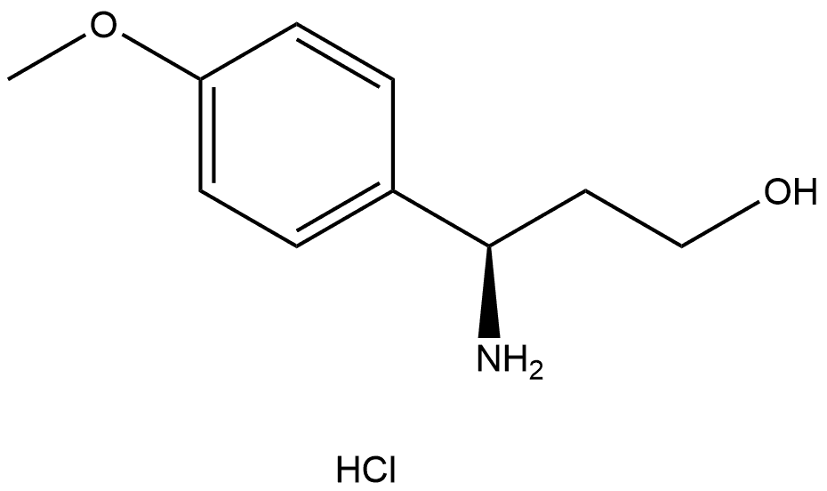 (R)-3-Amino-3-(4-methoxyphenyl)propan-1-ol hydrochloride Structure