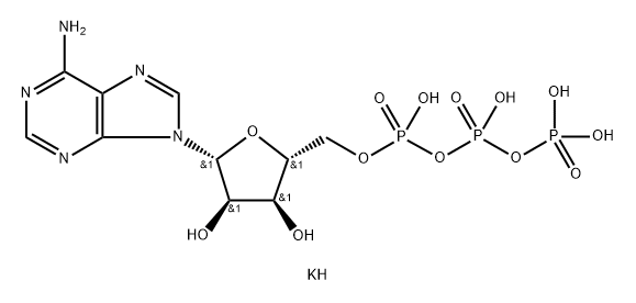 Adenosine 5'-(tetrahydrogen triphosphate), monopotassium salt (8CI,9CI) Structure