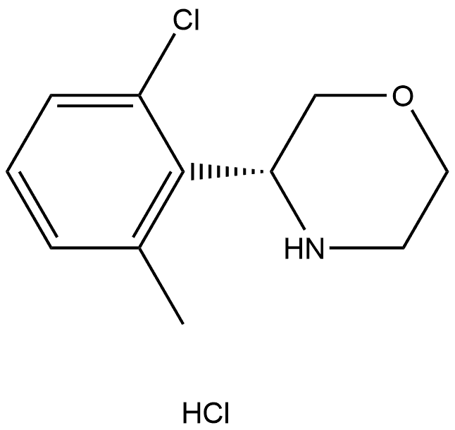 (R)-3-(2-chloro-6-methylphenyl)morpholine hydrochloride 구조식 이미지