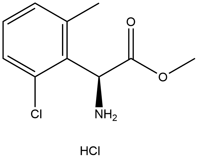 methyl (S)-2-amino-2-(2-chloro-6-methylphenyl)acetate hydrochloride Structure