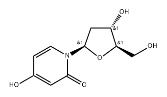 2(1H)-Pyridinone, 1-(2-deoxy-β-D-erythro-pentofuranosyl)-4-hydroxy- Structure