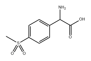 Benzeneacetic acid, α-amino-4-(methylsulfonyl)- Structure