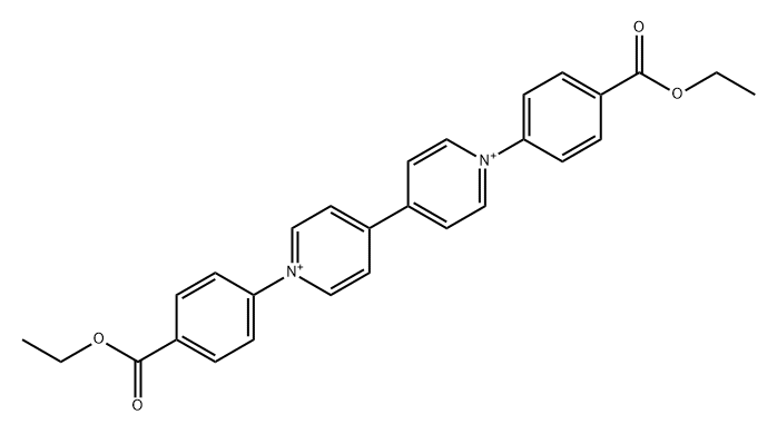 4,4'-Bipyridinium, 1,1'-bis[4-(ethoxycarbonyl)phenyl]- Structure