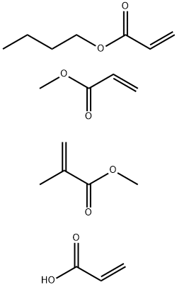 2-Propenoic acid, 2-methyl-, methyl ester, polymer with butyl 2-propenoate, methyl 2-propenoate and 2-propenoic acid Structure