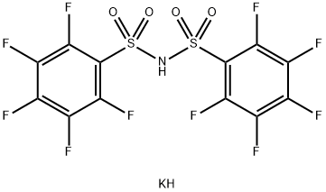 Benzenesulfonamide, 2,3,4,5,6-pentafluoro-N-[(2,3,4,5,6-pentafluorophenyl)sulfonyl]-, potassium salt (1:1) Structure