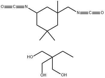 1,3-프로판디올,2-에틸-2-(히드록시메틸)-,5-이소시아나토-1-(이소시아나토메틸)-1,3,3-트리메틸시클로헥산중합체 구조식 이미지
