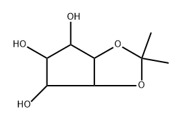 4H-Cyclopenta-1,3-dioxole-4-alpha-,5,6-triol,3a-bta-,5-alpha-,6-bta-,6a-bta--tetrahydro-2,2-dimethyl-(8CI) Structure