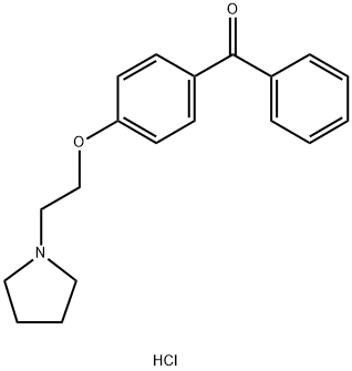 4-[2-(1-Pyrrolidinyl)ethoxy]benzophenone hydrochloride Structure