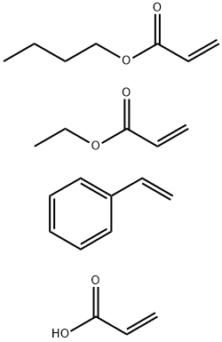 2-Propenoic acid, polymer with butyl 2-propenoate, ethenylbenzene and ethyl 2-propenoate Structure