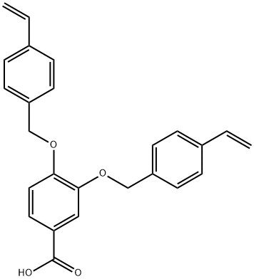 3,4-Bis[(4-ethenylphenyl)methoxy]benzoic acid Structure