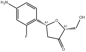 3-fluoro-4-(β-D-glycero-pentofuran-3-ulos-1-yl)aniline Structure