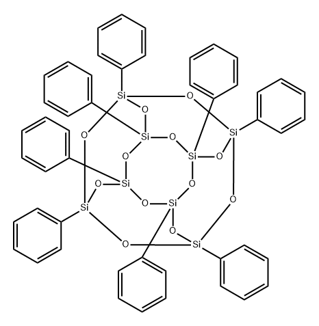 Pentacyclo[9.5.1.13,9.15,15.17,13]octasiloxane, 1,3,5,7,9,11,13,15-octaphenyl-, homopolymer Structure