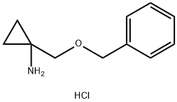 1-((Benzyloxy)methyl)cyclopropan-1-amine hydrochloride 구조식 이미지