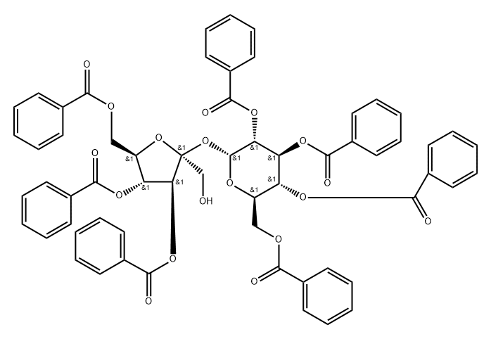 2,3,4,6,3',4',6'-Hepta-O-benzoylsucrose 구조식 이미지