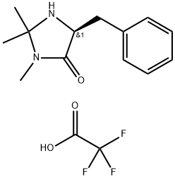 (5S)-2,2,3-TriMethyl-5-benzyl-4-iMidazolidinone trifluoroacetic acid Structure