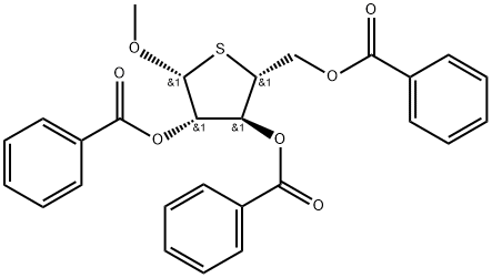 Arabinofuranoside, methyl 4-thio-, tribenzoate, β-D- (8CI) Structure