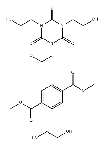 1,4-Benzenedicarboxylic acid, dimethyl ester, polymer with 1,2-ethanediol and 1,3,5-tris(2-hydroxyethyl)-1,3,5-triazine-2,4,6(1H,3H,5H)-trione 구조식 이미지