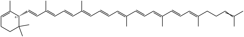 (6R)-Δ-CAROTENE 구조식 이미지