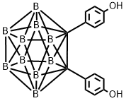 1,2-Bis-(4-hydroxyphenyl)-o-carborane Structure
