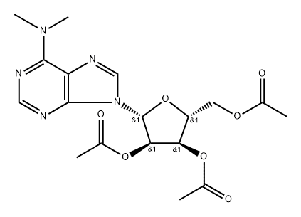 (2R,3R,4R,5R)-2-(acetoxymethyl)-5-(6-(dimethylamino)-9H-purin-9-yl)tetrahydrofuran-3,4-diyl diacetate Structure