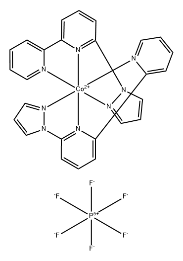 Bis(6-(1H -pyrazol-1-yl)-2,2'-bipyridine)cobalt(II) bis(hexafluorophosphate), mixture of stereoisomers 구조식 이미지