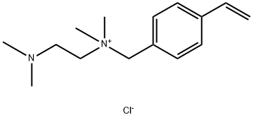 N-[2-(dimethylamino)ethyl]-4-ethenyl-N,N-dimethyl benzenemethanaminium  chloride (1:1) 구조식 이미지