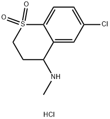 6-chloro-4-(methylamino)thiochromane 1,1-dioxide hydrochloride Structure