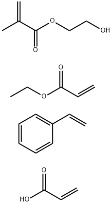 2-프로펜산,2-메틸-,2-하이드록시에틸에스테르,에테닐벤젠,에틸2-프로페노에이트및2-프로페노산과의중합체 구조식 이미지