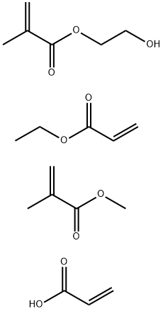 2-프로펜산,2-메틸-,2-히드록시에틸에스테르,에틸2-프로페노에이트,메틸2-메틸-2-프로페노에이트및2-프로페노산과의중합체 구조식 이미지