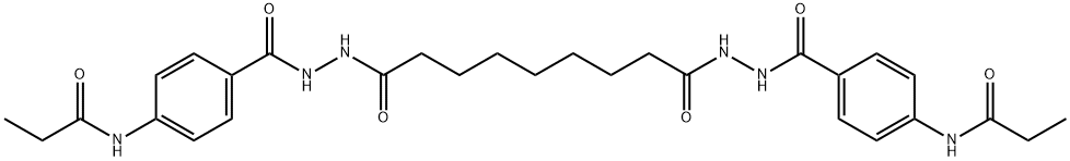 N,N'-[(1,9-dioxo-1,9-nonanediyl)bis(2,1-hydrazinediylcarbonyl-4,1-phenylene)]dipropanamide Structure