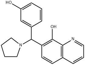 8-Quinolinol, 7-[(3-hydroxyphenyl)-1-pyrrolidinylmethyl]- Structure