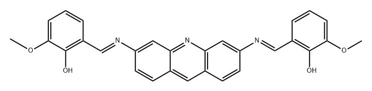 2,2'-[3,6-acridinediylbis(nitrilomethylylidene)]bis(6-methoxyphenol) Structure