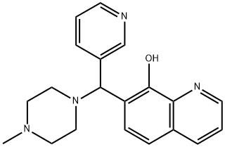 8-Quinolinol, 7-[(4-methyl-1-piperazinyl)-3-pyridinylmethyl]- Structure