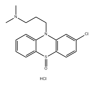 10H-Phenothiazine-10-propanamine,2-chloro-N,N-dimethyl-, 5-oxide, hydrochloride (1:1) Structure