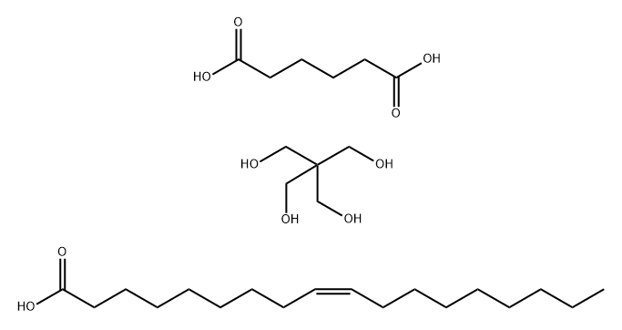 헥산디오산,2,2-비스(히드록시메틸)-1,3-프로판디올및(Z)-9-옥타데센산중합체 구조식 이미지