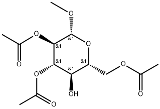 Methyl 2,3,6-Tri-O-acetyl-α-D-glucopyranoside 구조식 이미지